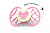 Пустышка симметрическая NV7065 Air55 Cool 0m+ "сердце" светящаяся в темноте цвета "кашемировая роза"