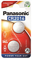 Батарейка Panasonic літієва CR2016 блістер, 2 шт.