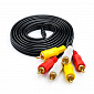 Кабель Atcom 3RCA to 3RCA пакет 1,8 м - фото 1