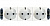 Блок розеток електричних MOSAIC Legrand 3хSchuko для кабельних каналів DLP, Quintella (16А, 250В, гвинтові клеми) 6мод, білий