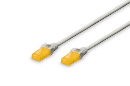 Патч-корд DIGITUS cat.6A U-UTP, 5м, AWG 26/7, Cu, LSZH, сірого кольору - фото 1