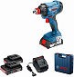 Гайковерт ударный Bosch GDX 180-Li, аккум., 2х18 В, 180 Нм, M6-M14, 1.1кг, кейс - фото 1