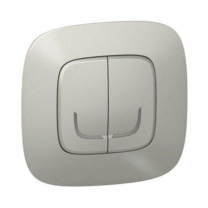Valena Allure with NETATMO. Розумний безпроводовий вимикач 2-клавішний. Алюміній - фото 3