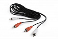 Аудио-кабель Cablexpert (CCA-2R2R-10M), 2хRCA(M)-2хRCA(M), 10 м, черный