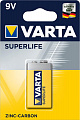 Батарейка VARTA SUPERLIFE 6F22 BLI 1 ZINC-CARBON