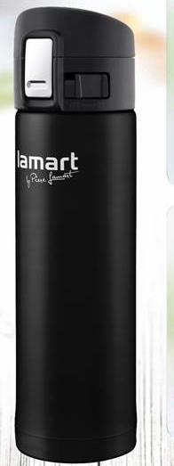 Термос с замком Lamart LT4045 (0.42л) черный матовый - фото 1