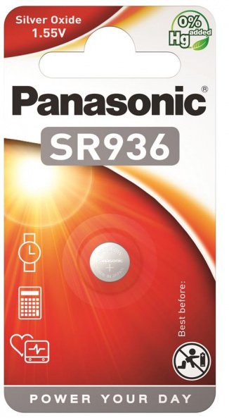 Батарейка Panasonic серебряно-цинковая SR936(394, V394, D394) блистер, 1 шт. - фото 1