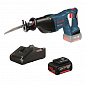 Пила дискова Bosch GKS 18 V-LI-акумуляторна, + GBA 18 4,0 Ач + GAL 18V-40 - фото 1