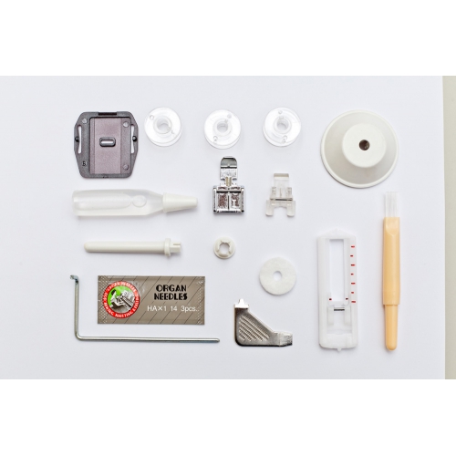 Швейная машина МINERVA NEXT 232D, электромех., 85 Вт, 23 швейные операции, LED, бело/синяя - фото 6