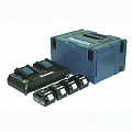 Набір акумуляторів + зарядний пристрій Makita 197156-9, LXT BL1840 x 4шт (18В, 4Ач) + DC18RD, кейс Makpac 3