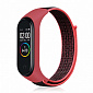 Ремешок BeCover Nylon Style для Xiaomi Mi Smart Band 5 Black/Red (705416) - фото 1