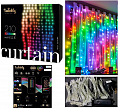 Smart LED Гірлянда Twinkly Curtain RGBW 210, Gen II, IP44, 1.45м*2.1м, кабель прозорий