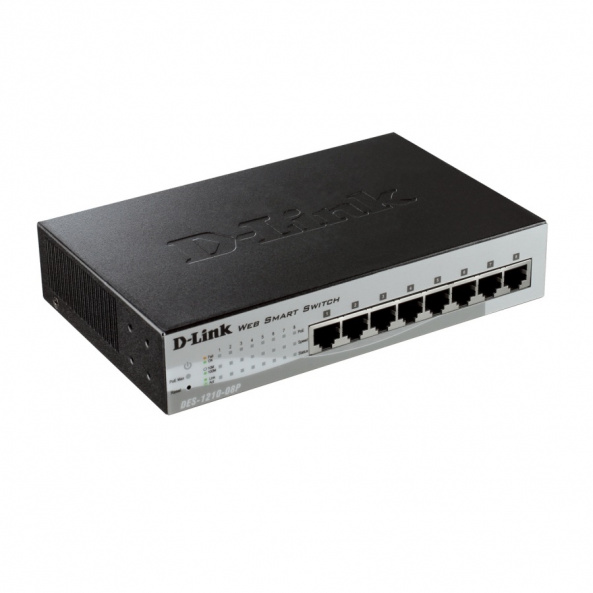 Комутатор D-Link DES-1210-08P 8ports 10/100 PoE - фото 2