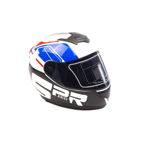 Мотошолом інтеграл Forte 902 біло-синій (розмір M) - фото 5