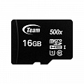 Карта памяти MicroSDHC  16GB UHS-I Class 10 Team Black (TUSDH16GCL10U02)