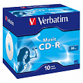 CD-R Verbatim (43365) 700MB 16x Audio Live it Jewel, 10шт
