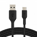 Кабель Belkin USB-A - USB-С, BRAIDED, 1m, black