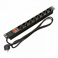 Сетевой фильтр Kingda (KD-GER(16)N1008WKPDY30W19A) черный, 8 розеток с выключателем, длина кабеля 1.8 м