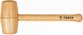 Киянка деревянная TOPEX, 70 мм, деревянная рукоятка (бук)