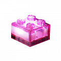 Цеглинка 2х2 LIGHT STAX з LED підсвіткою Transparent Рожевий