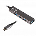 Концентратор USB Type-C Maxxter 4хUSB3.0 Dark Grey (HU3С-4P-02)
