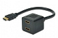 Адаптер ASSMANN HDMI Y 0.2m, black - фото 1