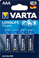 Батарейка VARTA LONGLIFE Power AAA BLI 4 ALKALINE