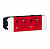 MOSAIC Legrand блок розеток 2хSchuko под углом 45° (16А, 250В), автом клем 4мод, красный, в короб