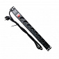 Сетевой фильтр CSV 1U 19" (WT-2261A-GER-8WAY-1.8) черный, 8 розеток с выключателем, длина кабеля 1.8м - фото 1
