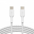 Кабель Belkin USB-С - USB-С, BRAIDED, 1m, white