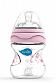 Бутылочка для кормления Nuvita Mimic 150 мл 0м+ Антиколиковая, розовая NV6010Pink
