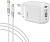 Мережевий зарядний пристрій Intaleo TCGQPD120L (1USBx3A) White (1283126510007) + кабель Lightning