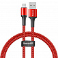 Кабель Baseus Halo Data USB-Lightning, 2.4A, 0.5м Red (CALGH-A09) - фото 1