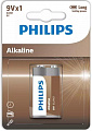 Батарейка Philips Entry Alkaline щелочная 6LR61(6LF22, MN1604, MX1604) блистер, 1 шт