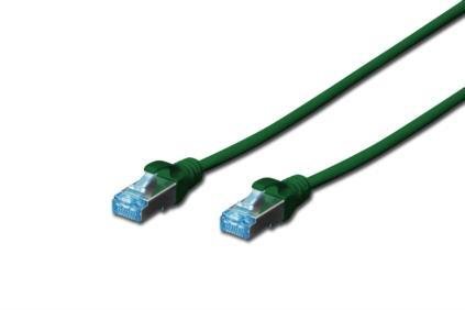 Патч-корд CAT.5e, SF-UTP, 1м, AWG 26/7, зеленого кольору - фото 1