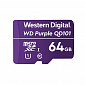 Карта памяти Western Digital MEMORY MICRO SDXC QD101 64GB UHS-I WDD064G1P0C WDC специализированная для видеонаблюдения - фото 1