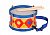 Музичний інструмент goki Барабан з шлеєю синій 61982G