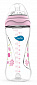 Бутылочка для кормления Nuvita Mimic 330 мл 4м+ Антиколиковая, розовая NV6050Pink - фото 1