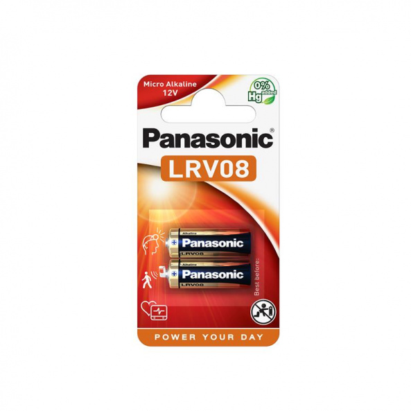 Батарейка Panasonic лужна LRV08(A23, MN21, V23) блістер, 2 шт. - фото 1