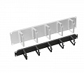 Кабельный орг. MIRSAN горизонтальный  19" 1U 5 колец, RAL 9005