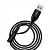 Кабель SkyDolphin S49L LED Aluminium Alloy USB - Lightning 1м, Black (USB-000567)