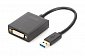 Адаптер DIGITUS USB 3.0 - DVI Full HD, M/F, 0.15 m - фото 1