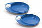 Тарелка для кормления Nuvita Easy Eating мелкая 2шт. Синяя NV8451Blue - фото 1