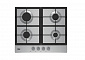 Встраиваемая газовая поверхность Beko HIAG64225SX - Ш-60см./4 конфорки/чугун/нерж.сталь - фото 1