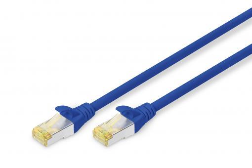Патч-корд DIGITUS CAT 6a S-FTP, 1м, AWG 26/7 синего цвета - фото 1