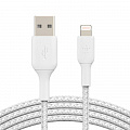 Кабель Belkin USB-A - Lightning, BRAIDED, 2m, white