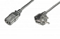 Кабель живлення DIGITUS Schuko 90 - C13 M/F, 0.75m, black - фото 1