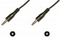Кабель Digitus Audio connection stereo 3.5mm M/M 1.5m black - фото 1