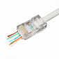 Конектор RJ 45 Cablexpert (LC-PTU-01/100) з сквозними отворами (100 шт/уп) - фото 1