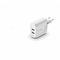 Мережевий ЗП Belkin Home Charger (24W) DUAL USB 2.4A, white